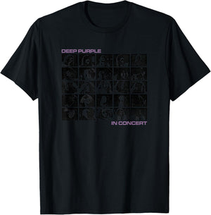 Deep Purple Collage Concert T-Shirt - T-Shirt | Black