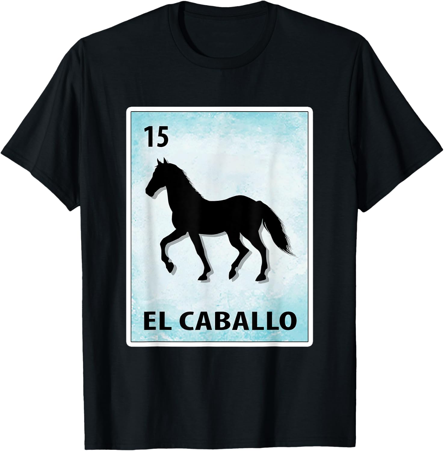 El Caballo Mexican Horse Cards T-Shirt - T-Shirt | Black