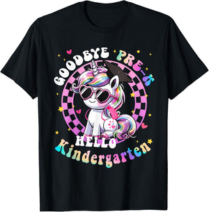 Goodbye Pre-K Hello Kindergarten Graduation Graduate Girls T-Shirt - T-Shirt | Black