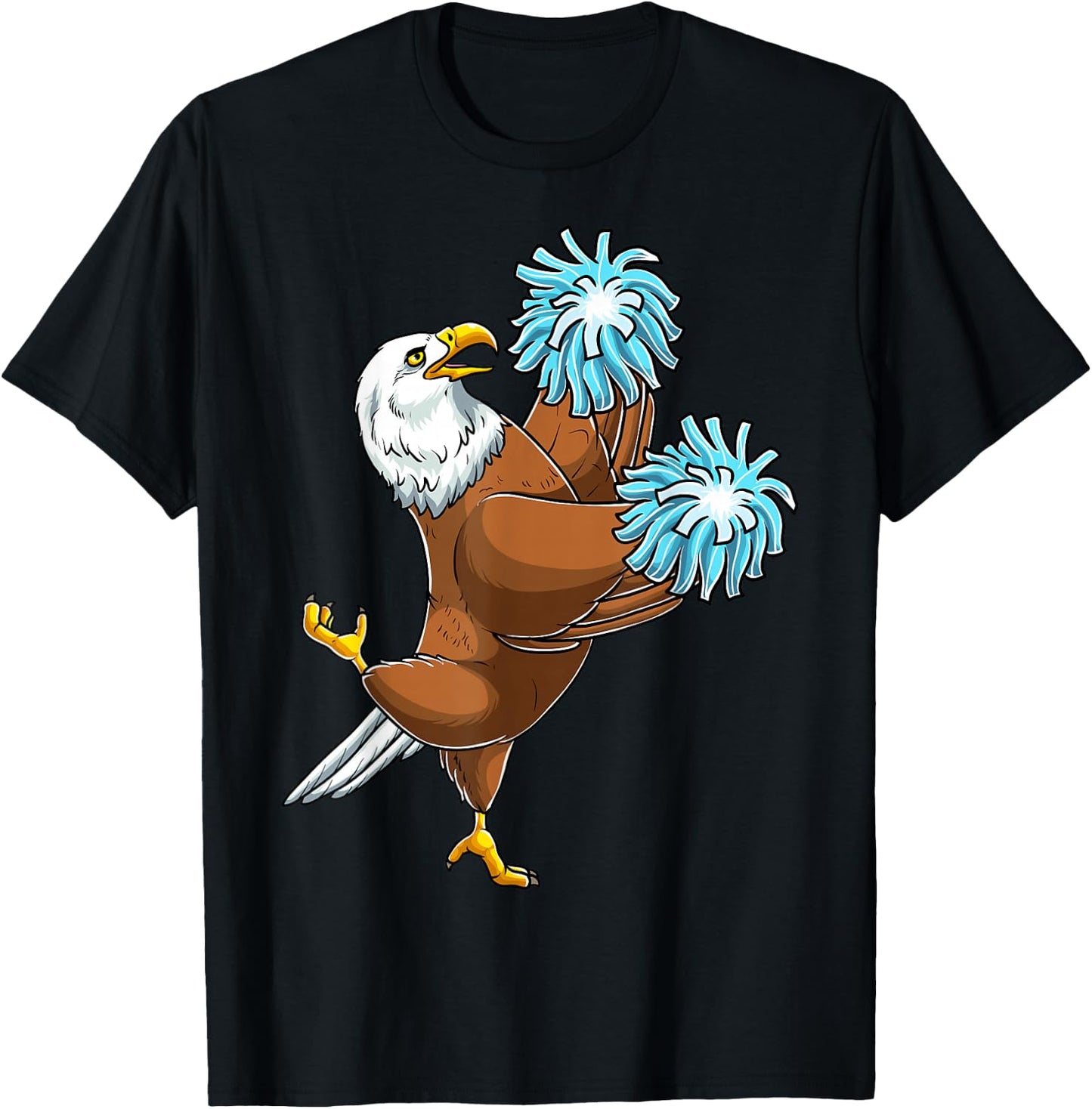 Cheerleading Eagle Cheerleader Cheer Flyer T-Shirt - T-Shirt | Black
