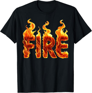 Couple Matching FIRE and ICE Halloween Party Lazy Costume T-Shirt - T-Shirt | Black