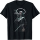 Peachbruh Vintage Cool Smoking Nun Art Dark Style T-Shirt - T-Shirt | Black