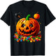 Master Builder Pumpkin Bricks Blocks Halloween Kids Boys Fun T-Shirt - T-Shirt | Black
