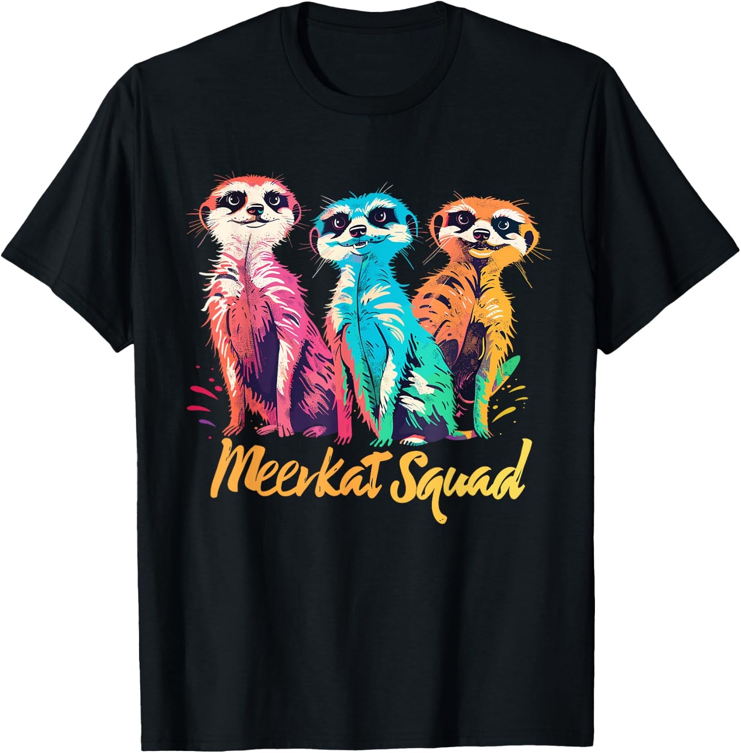 Meerkat Squad for Meerkat Lover Shirt | Cool Meerkat T-Shirt - T-Shirt | Black