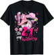 Howdy Cowboy Hat Pink Boots Disco Ball 21st Birthday T-Shirt - T-Shirt | Black
