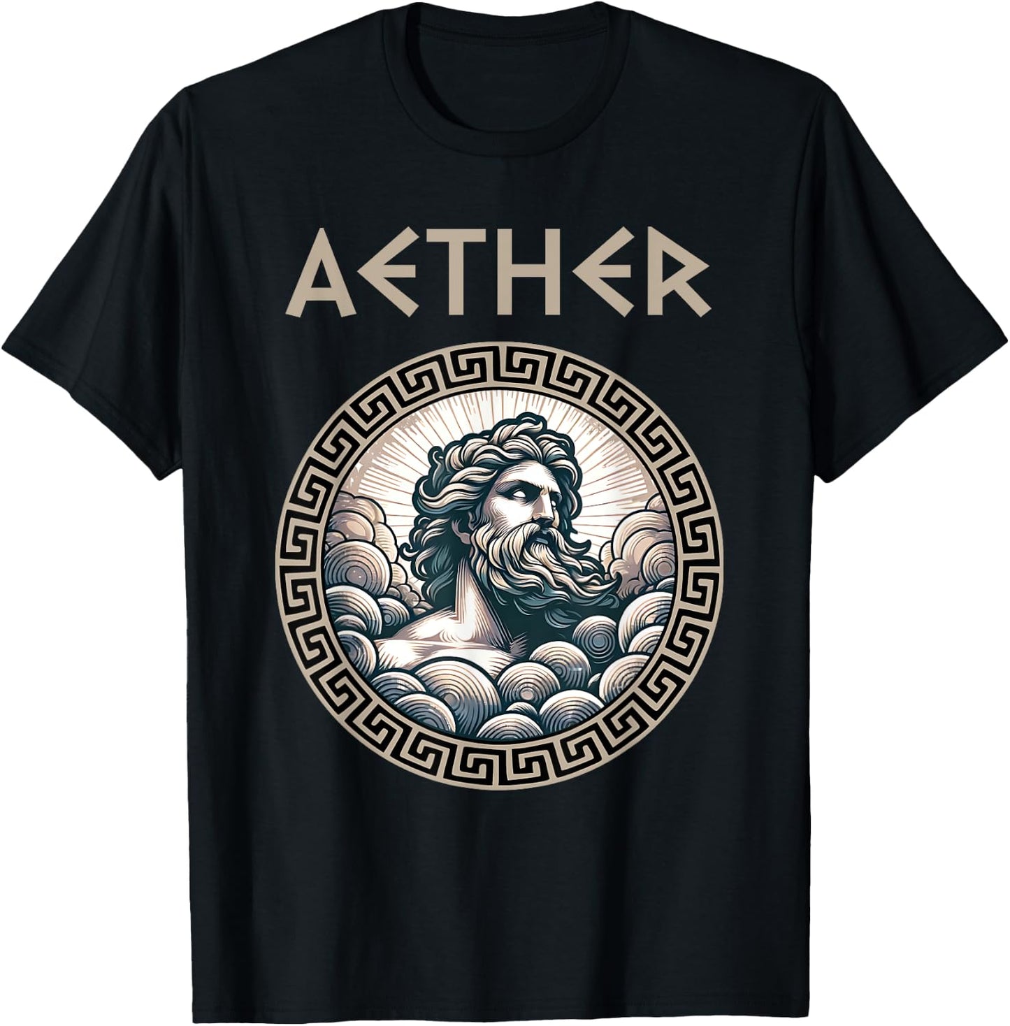 Aether Ancient Greek God of Light and the Primordial Heavens T-Shirt - T-Shirt | Black