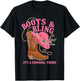 Boots & Bling It's A Cowgirl Thing Rodeo Western Style T-Shirt - T-Shirt | Black