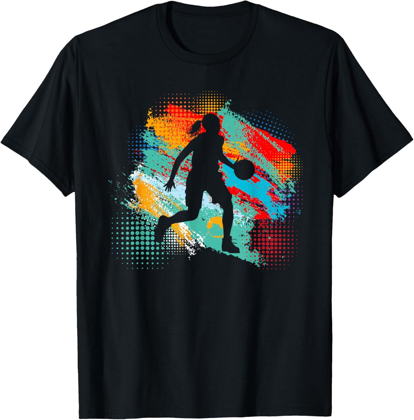 Basketball Sports Fan Women Girls Player T-Shirt - T-Shirt | Black