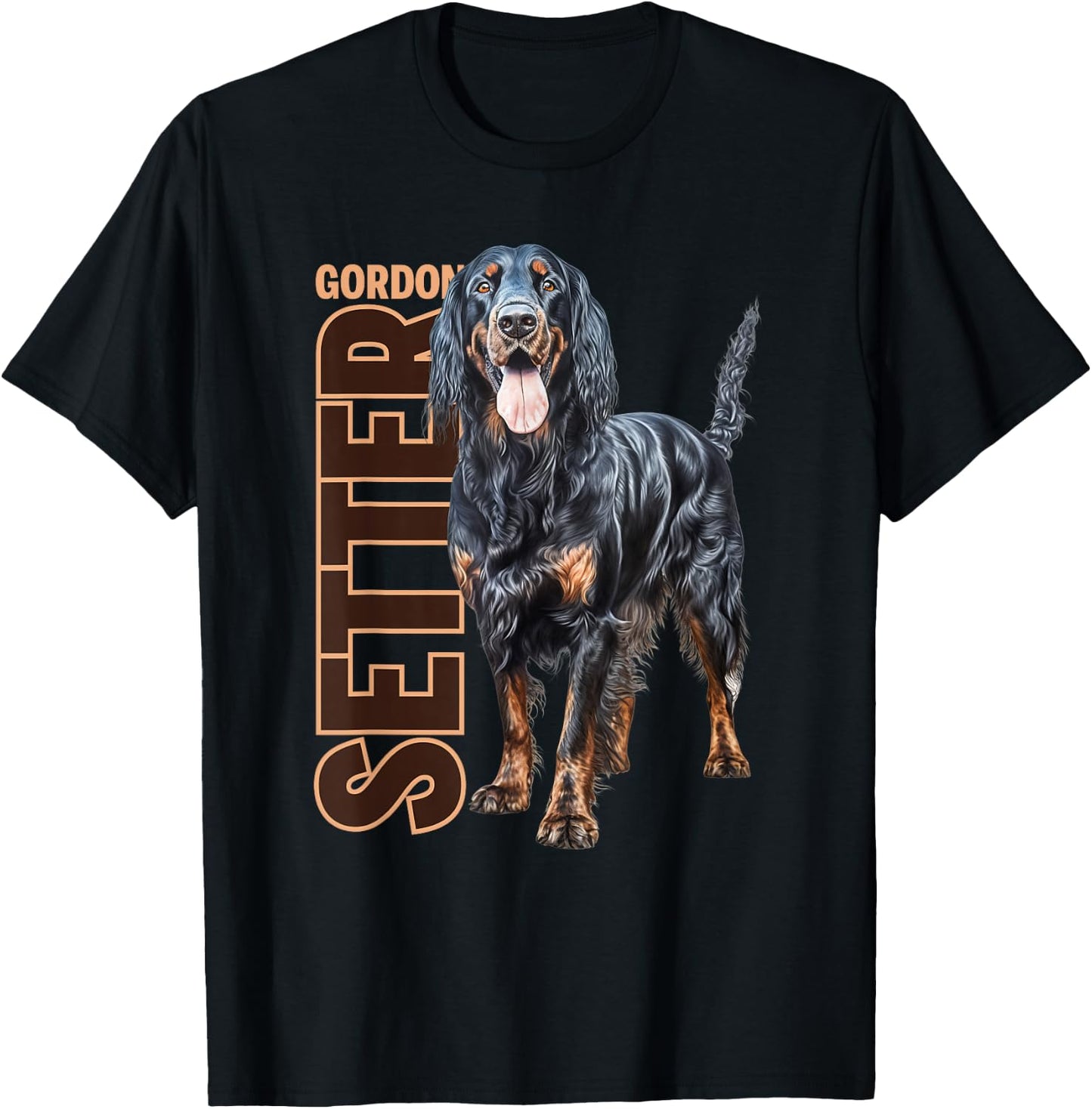 Gordon Setter Watercolor T-Shirt - T-Shirt | Black