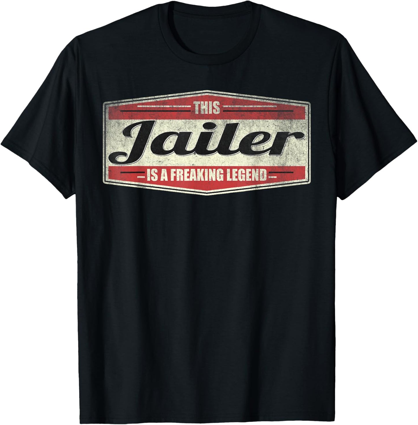 Funny Profession Quote Vintage Jailer T-Shirt - T-Shirt | Black