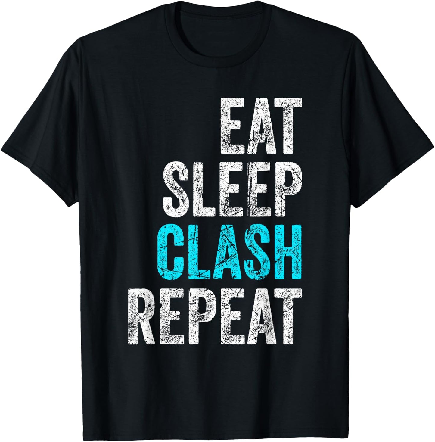Gaming Clan Apparel Eat Sleep Clash Repeat Clans Vintage T-Shirt - T-Shirt | Black