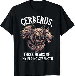 Cerberus Three Headed Dog Mythical Creature Greek Mythology T-Shirt - T-Shirt | Black