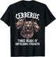Cerberus Three Headed Dog Mythical Creature Greek Mythology T-Shirt - T-Shirt | Black