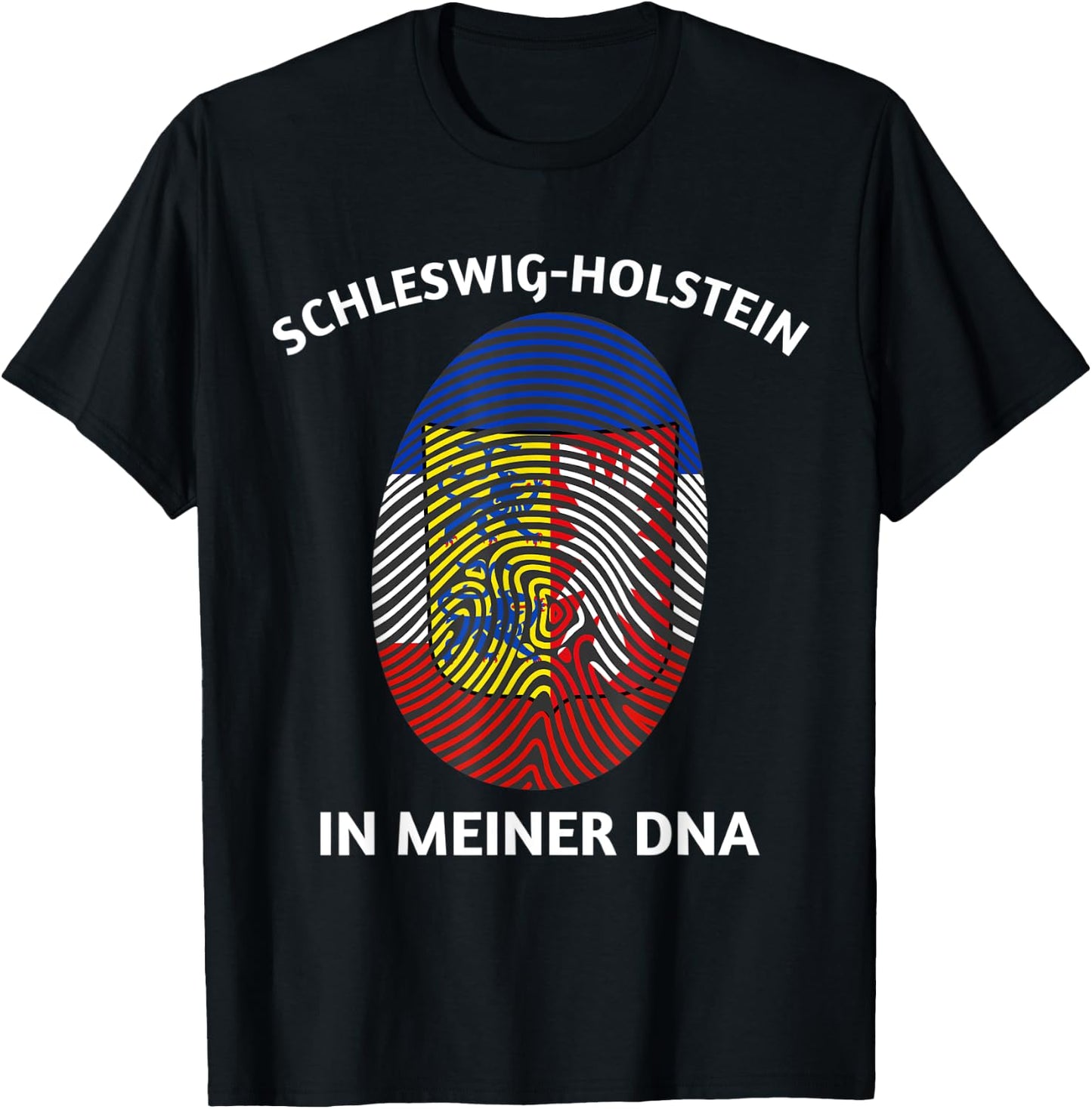 Schleswig-Holstein in Meine DNA Flag Fingerprint T-Shirt - T-Shirt | Black