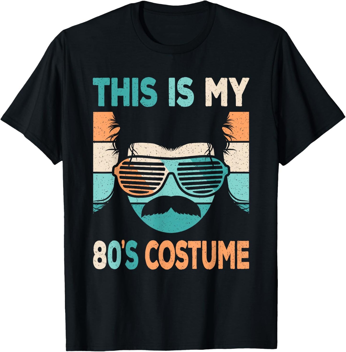 This Is My 80's Costume Men 1980s 80s Outfit Disco Party T-Shirt - T-Shirt | Black