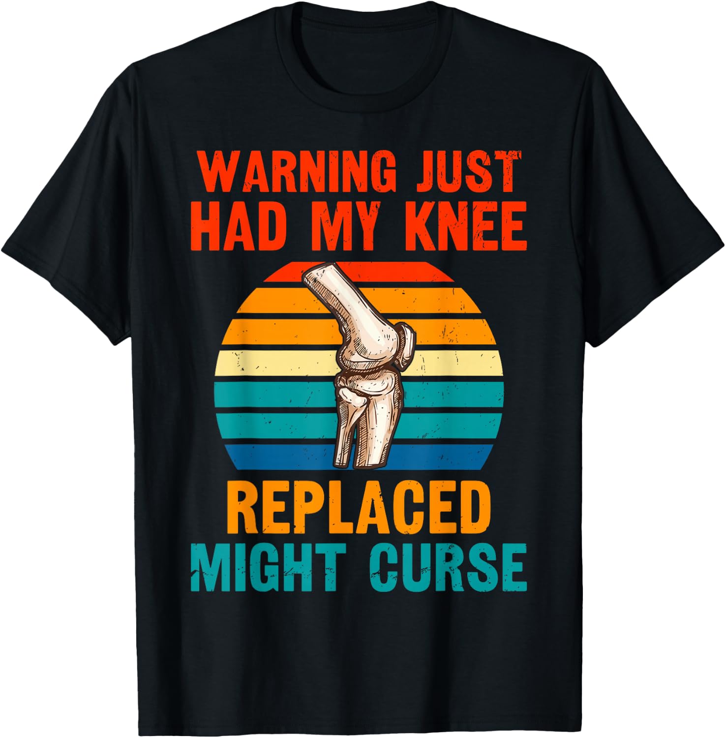 Knee Replacement warrior T-Shirt - T-Shirt | Black