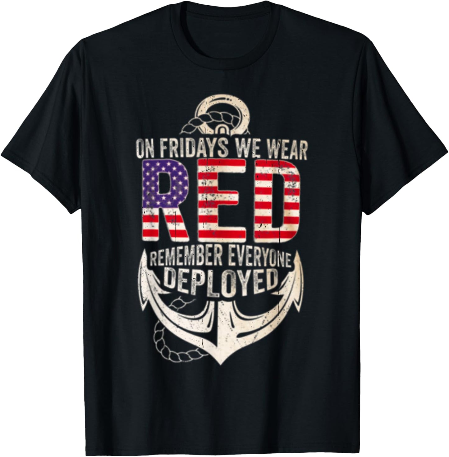 Vintage Red Friday Shirt On Friday We Wear Red T-Shirt - T-Shirt | Black
