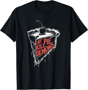 Eat Pie Kill Demons - Supernatural Inspired T-Shirt - T-Shirt | Black