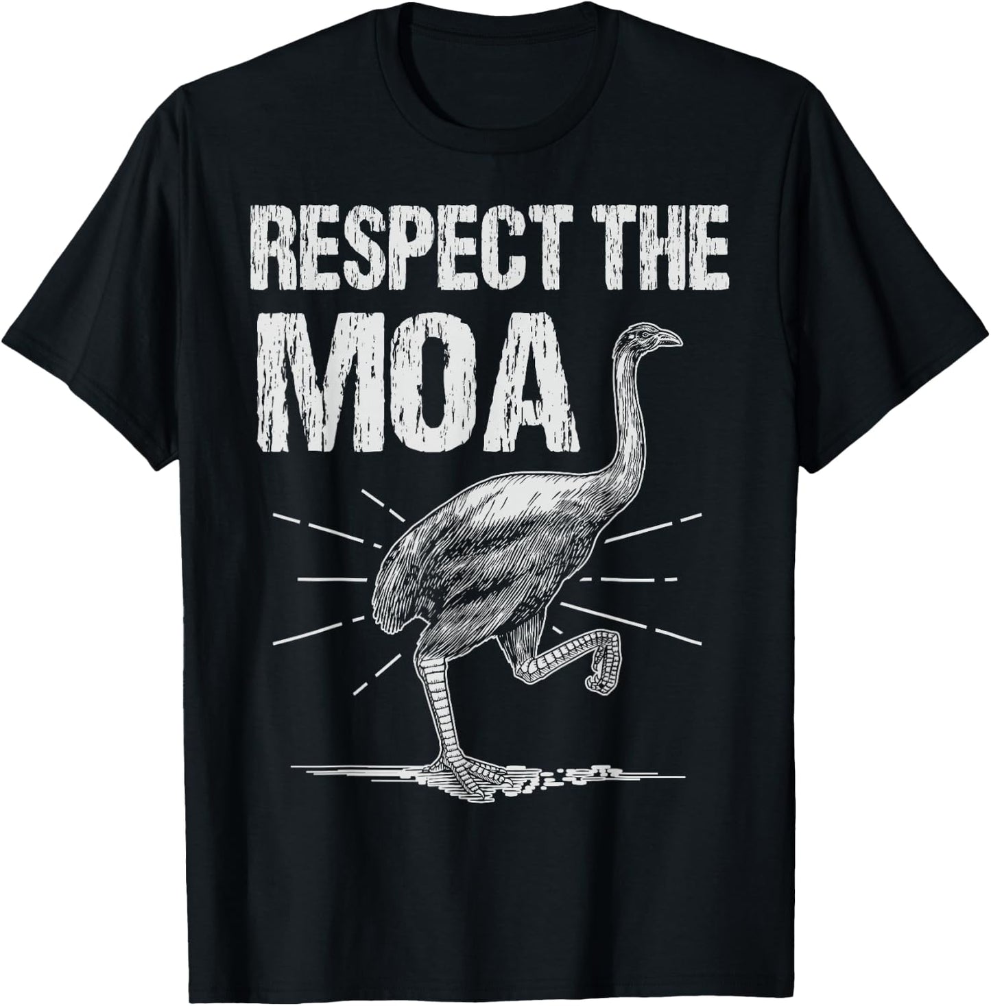Moa Bird - Respect The Moa T-Shirt - T-Shirt | Black
