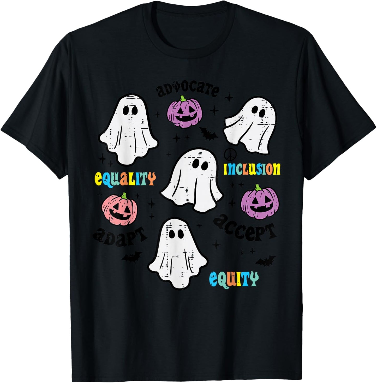 Halloween Advocate Equality Inclusion Costume Women Kids Men T-Shirt - T-Shirt | Black