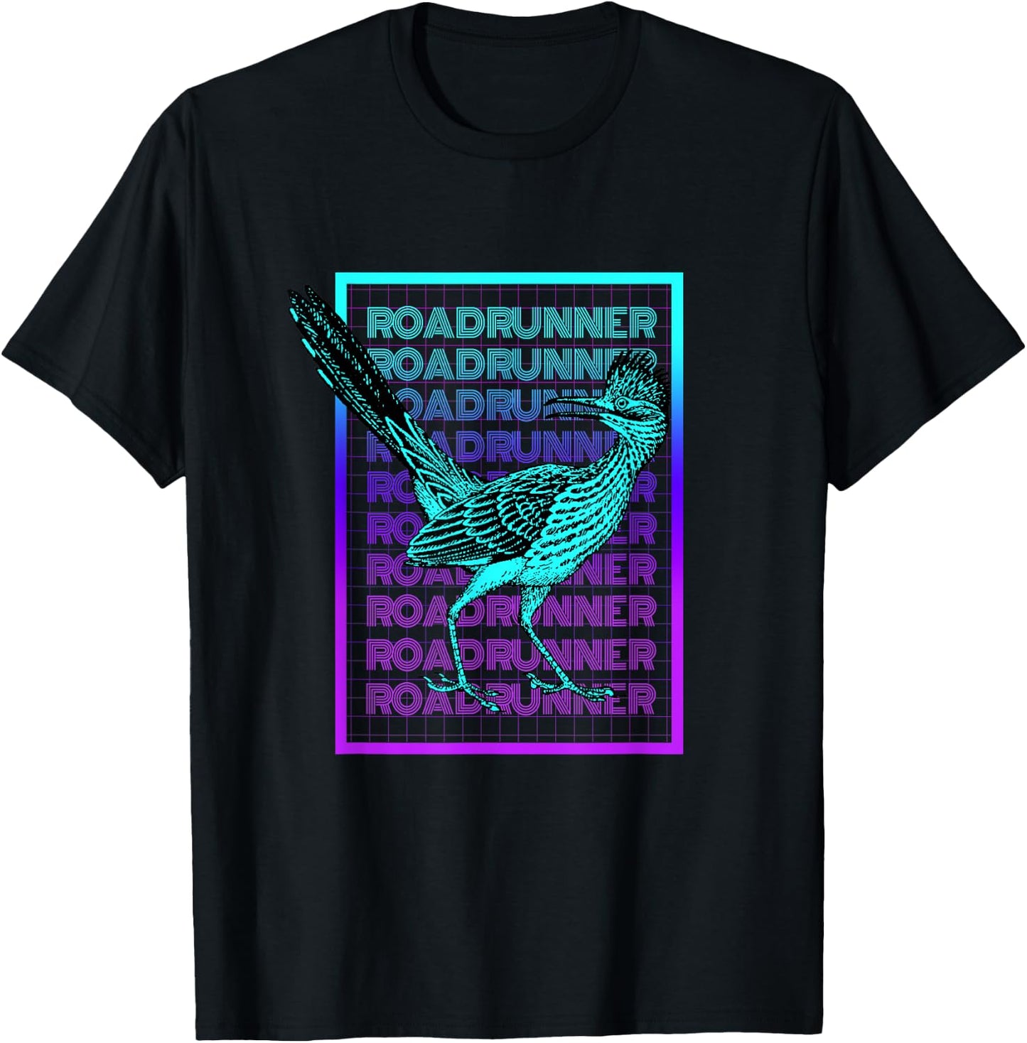 Vintage Roadrunner Gifts Roadrunner Bird Vintage Retro - -Adults, -Kids - Black - Short Sleeve - Crew Collar - Classic Fit - Cotton, Polyester Blend - Small T-Shirt - T-Shirt | Black