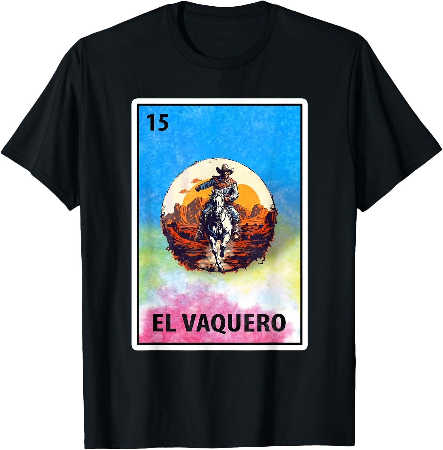 Mexican Bingo El Vaquero T-Shirt - T-Shirt | Black