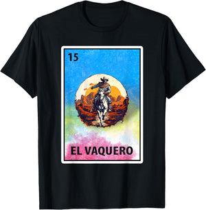 Mexican Bingo El Vaquero T-Shirt - T-Shirt | Black