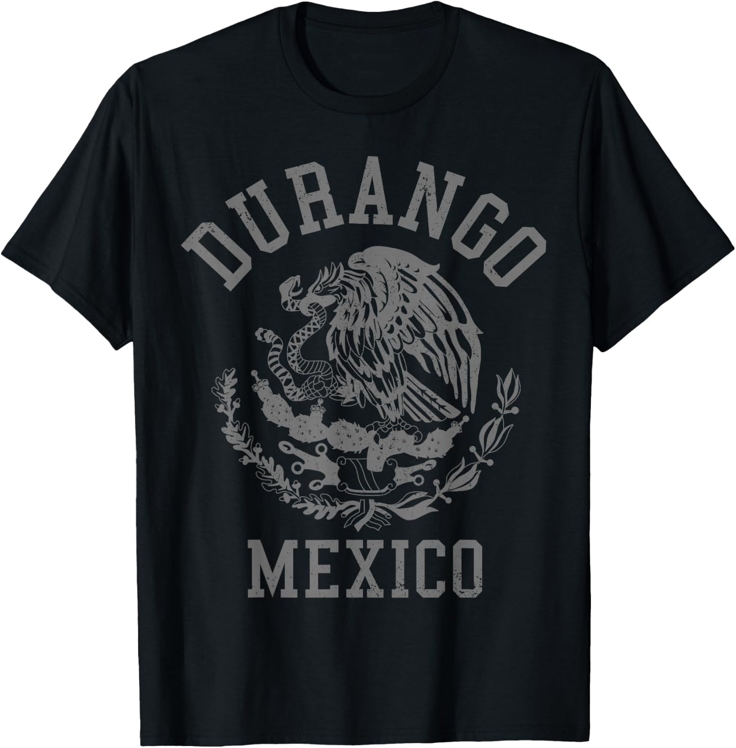 Durango Mexico Pride Mexican Flag Vintage T-Shirt - T-Shirt | Black
