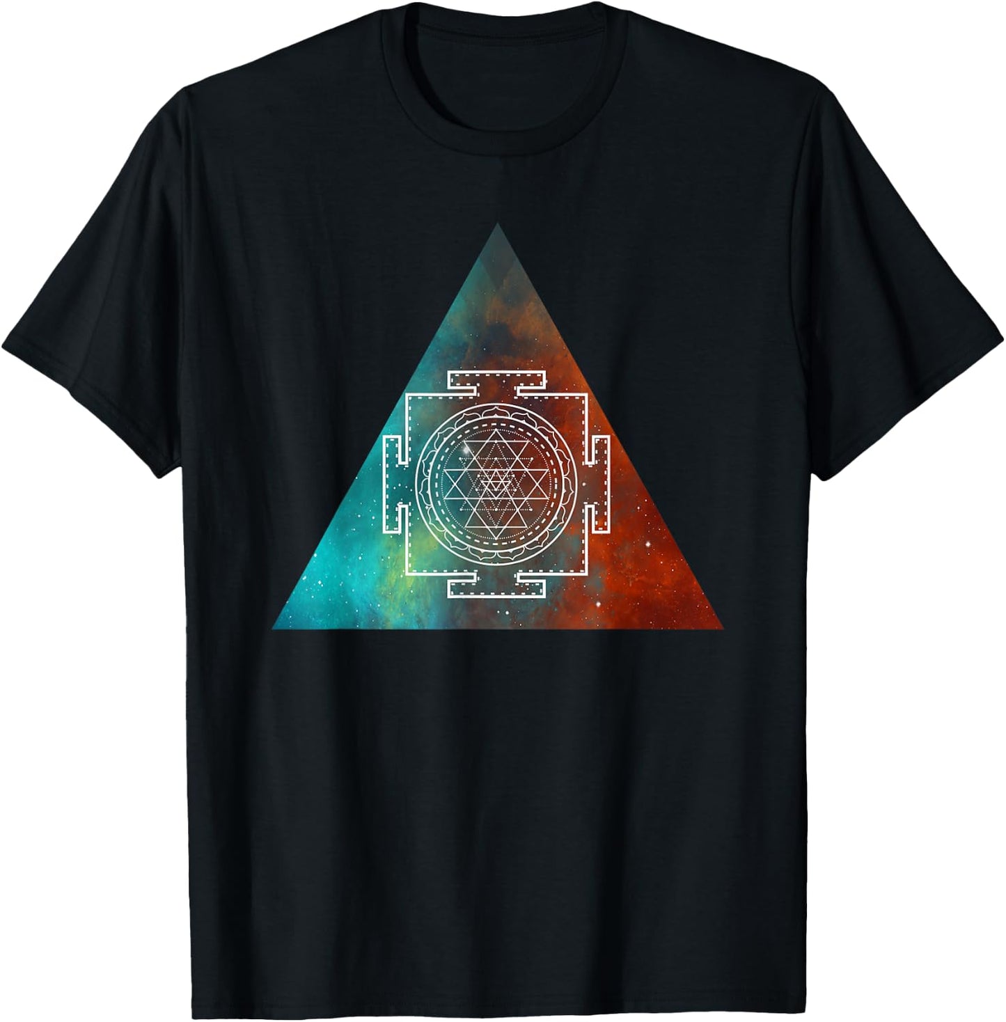 Sacred Geometry - Sri Yantra Graphic T-Shirt - T-Shirt | Black