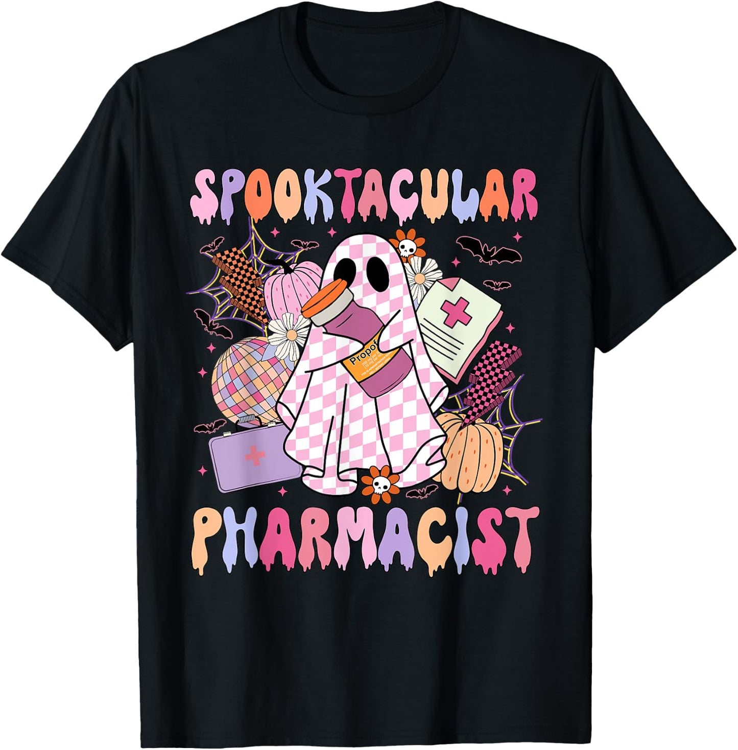 Spooktacular Pharmacist Spooky Halloween Pharmacy Week T-Shirt - T-Shirt | Black