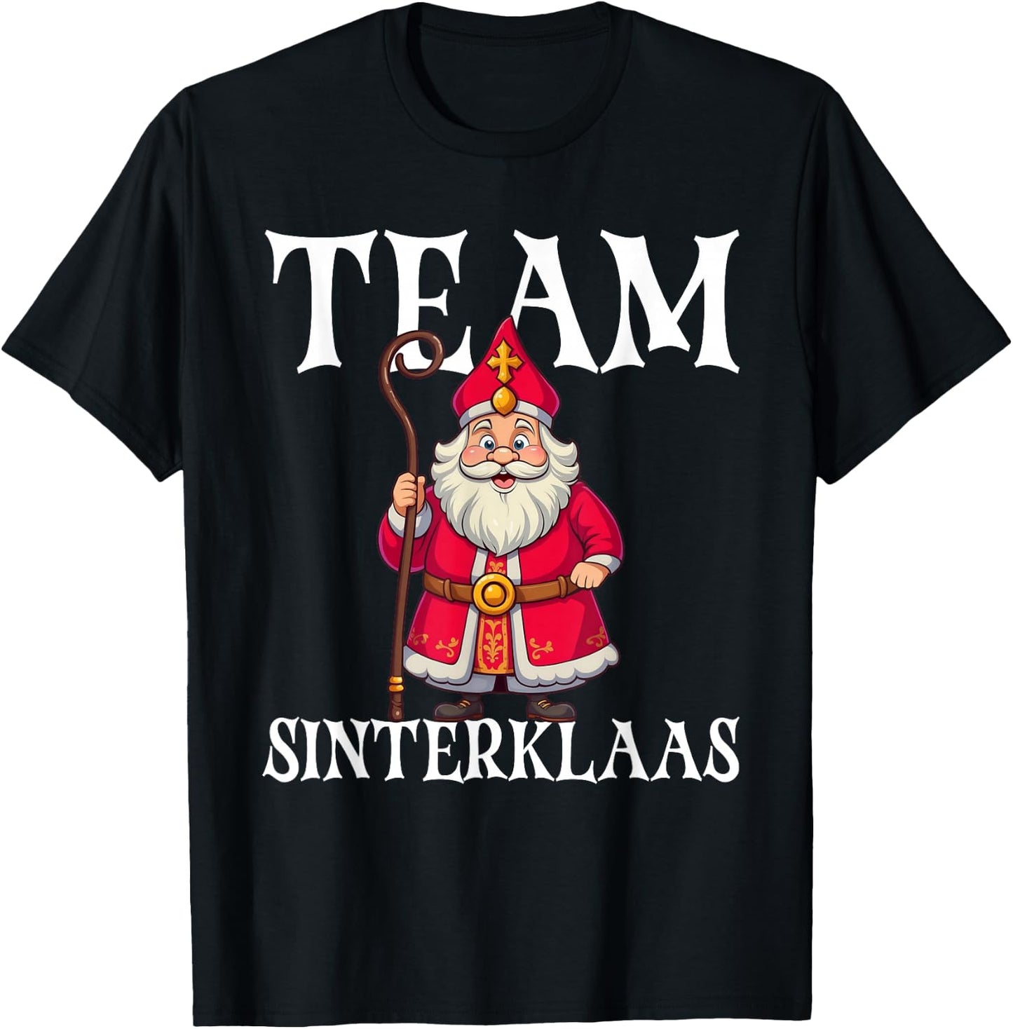 Team Sinterklaas Dutch Christmas Santa Sinterklaas T-Shirt - T-Shirt | Black
