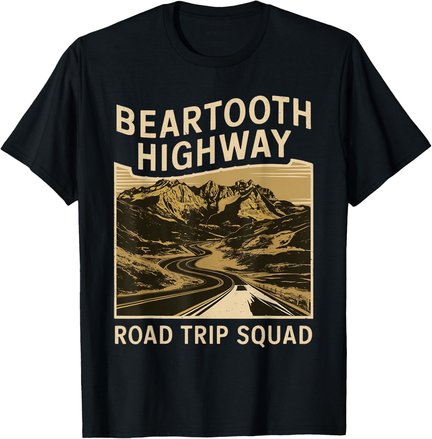 Beartooth Highway Road Trip Squad Souvenir T-Shirt - T-Shirt | Black