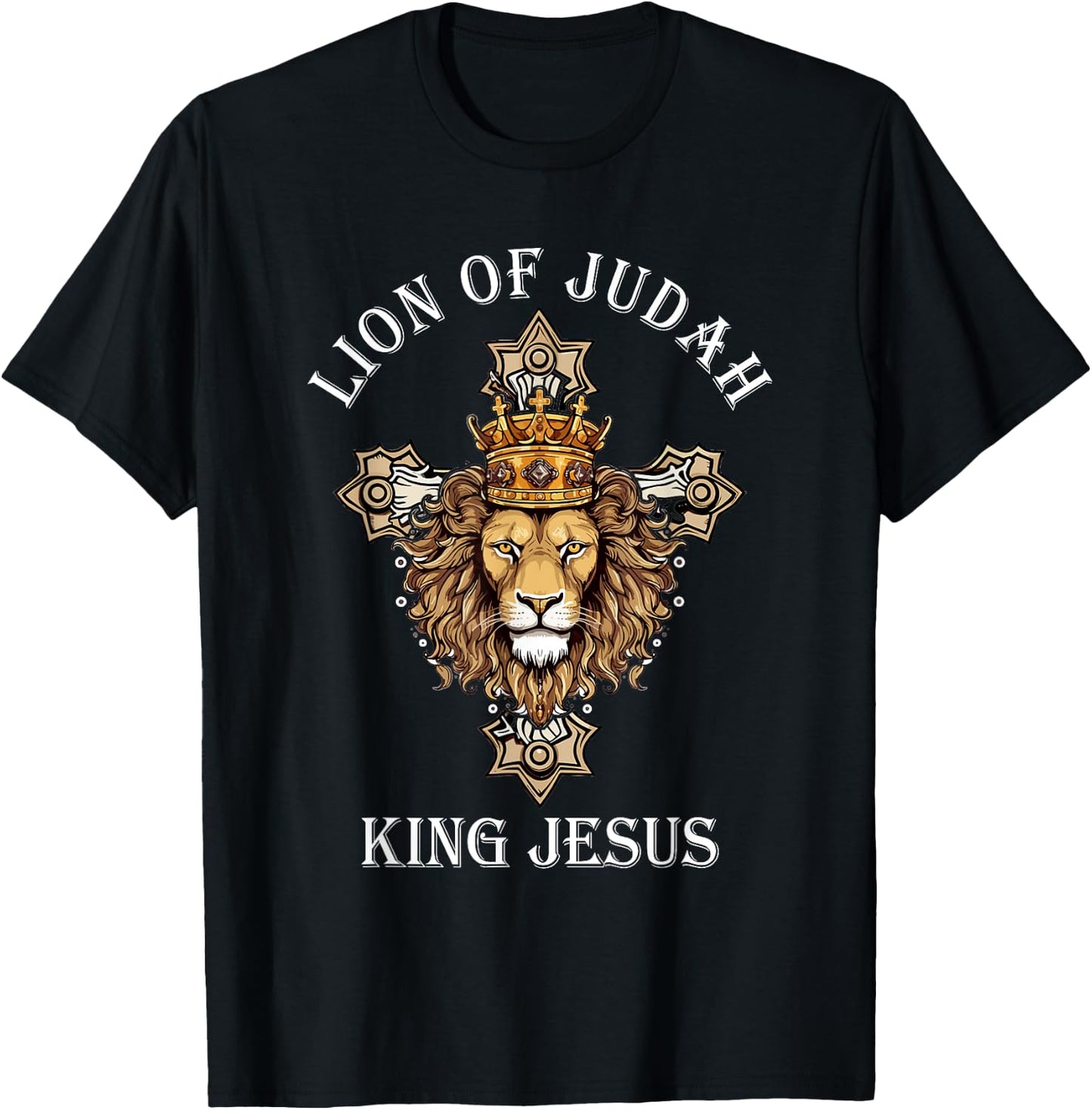 Jesus Lion, The Lion Of Judah, Revelations 5 T-Shirt - T-Shirt | Black