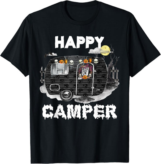 CAMPING Happy Camper Halloween Camp O Ween T-Shirt - T-Shirt | Black