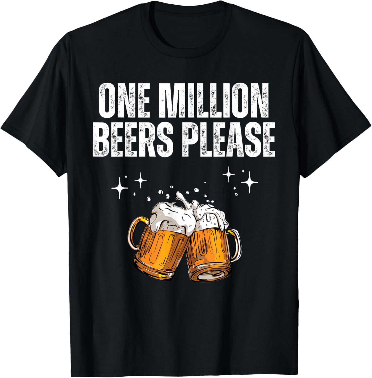 One Million Beers Please Vintage T-Shirt - T-Shirt | Black