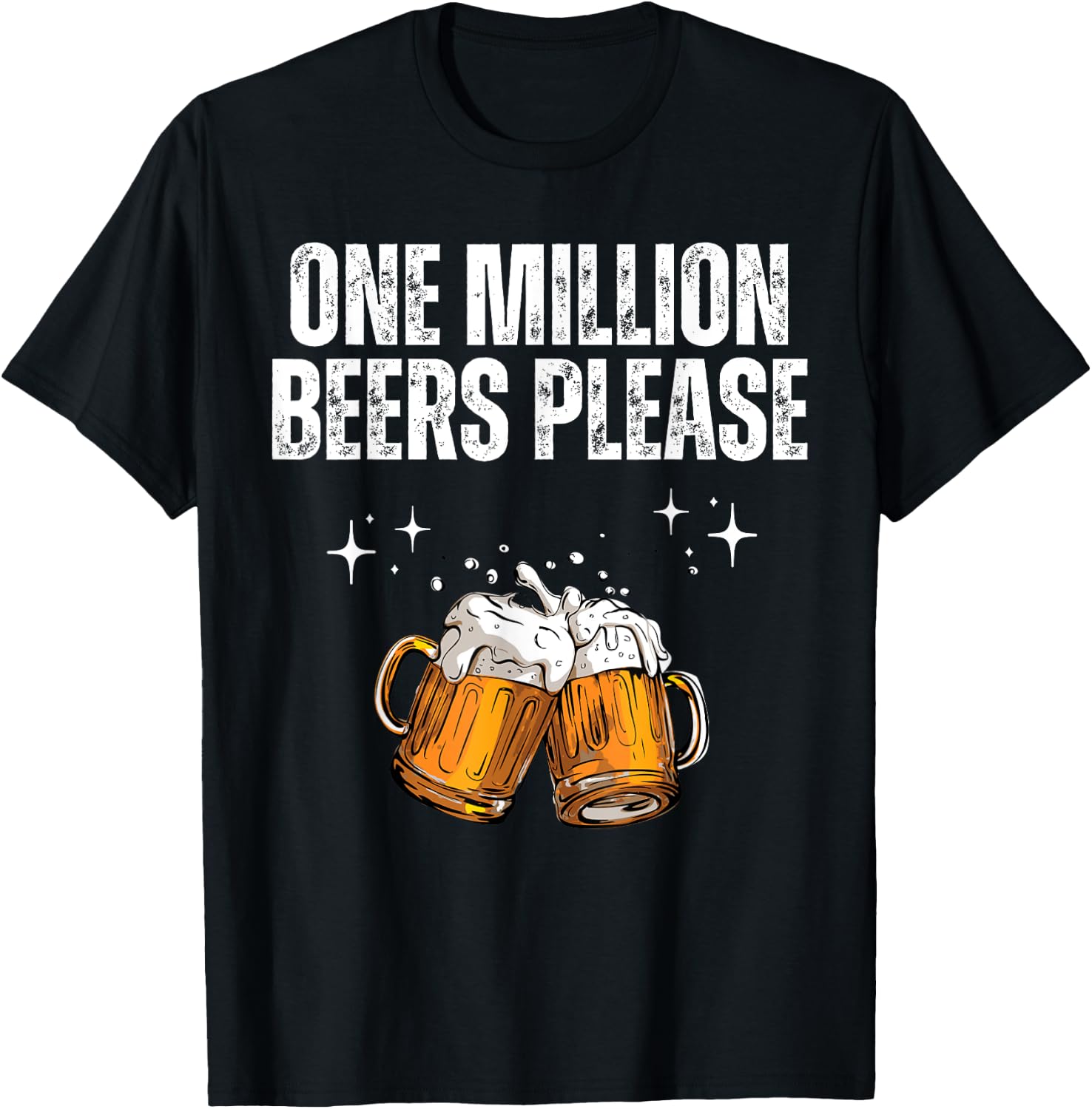 One Million Beers Please Vintage T-Shirt - T-Shirt | Black