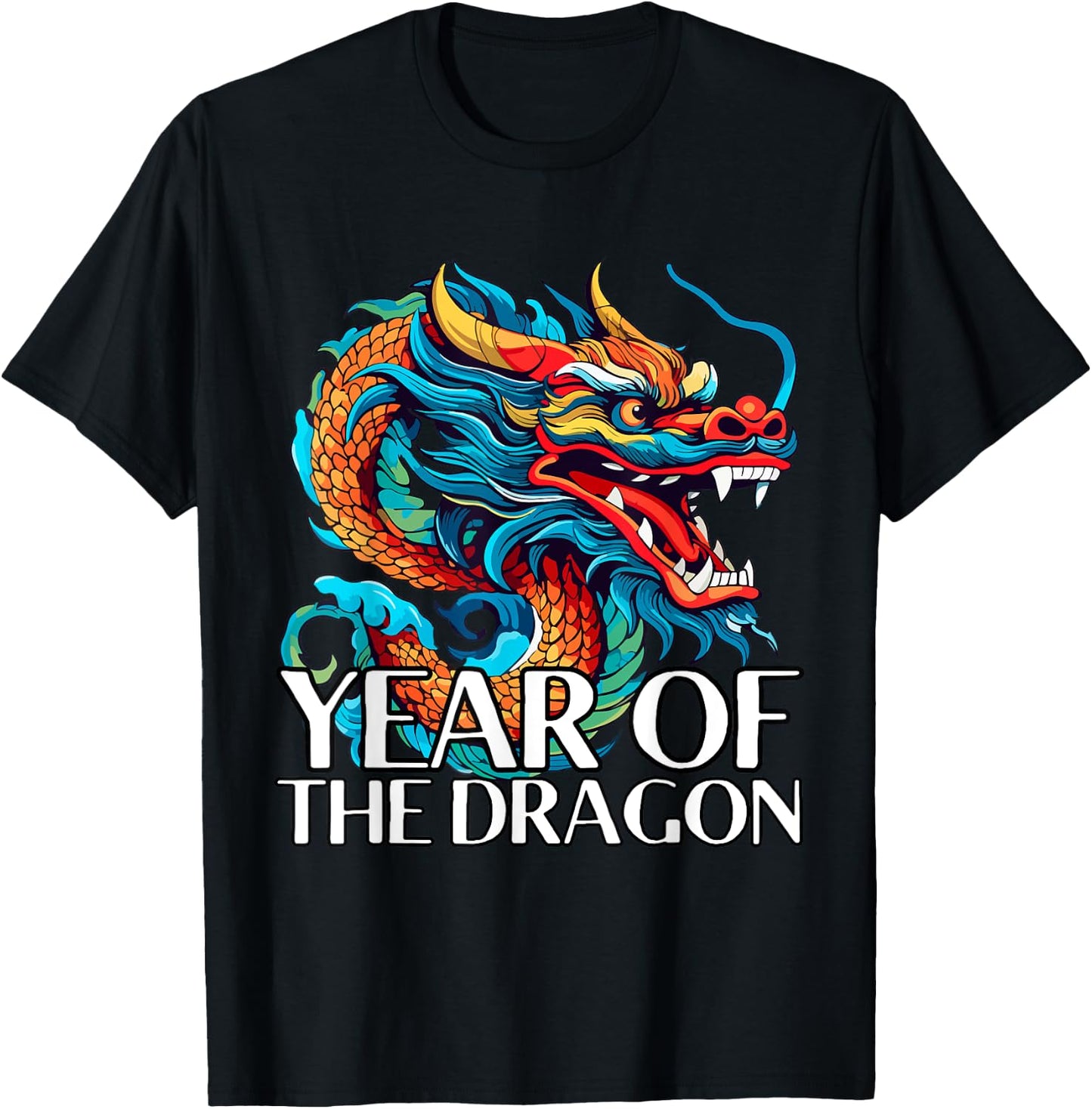 Chinese New Year Zodiac Horoscope Dragon 2025 Graphic T-Shirt - T-Shirt | Black