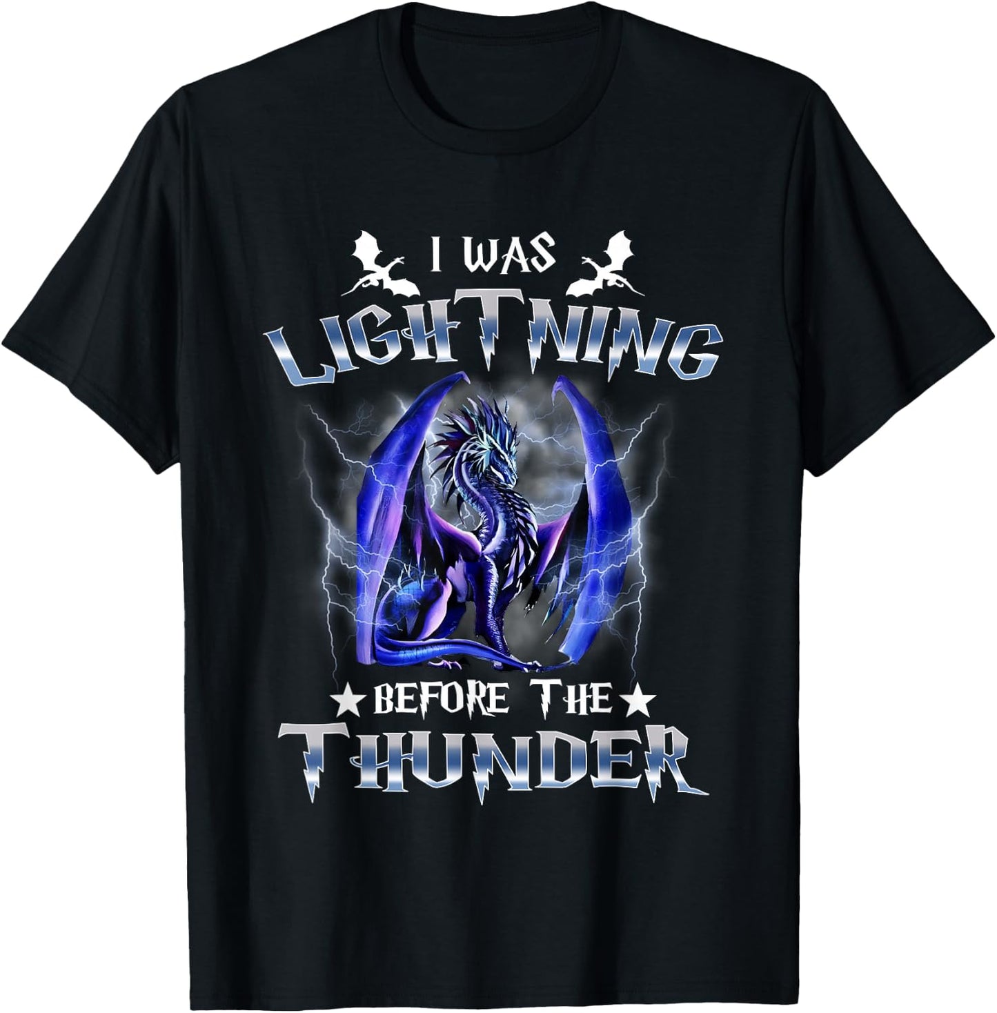 I Was Lightnings Before The Thunder Dragons Men Women Kids T-Shirt - T-Shirt | Black