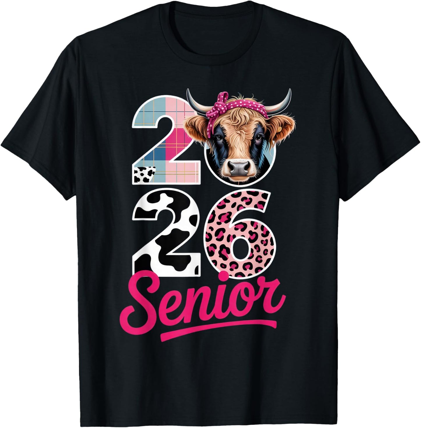 2026 Senior Cow Lovers Graduation Funny Class Shirt for T-Shirt - T-Shirt | Black