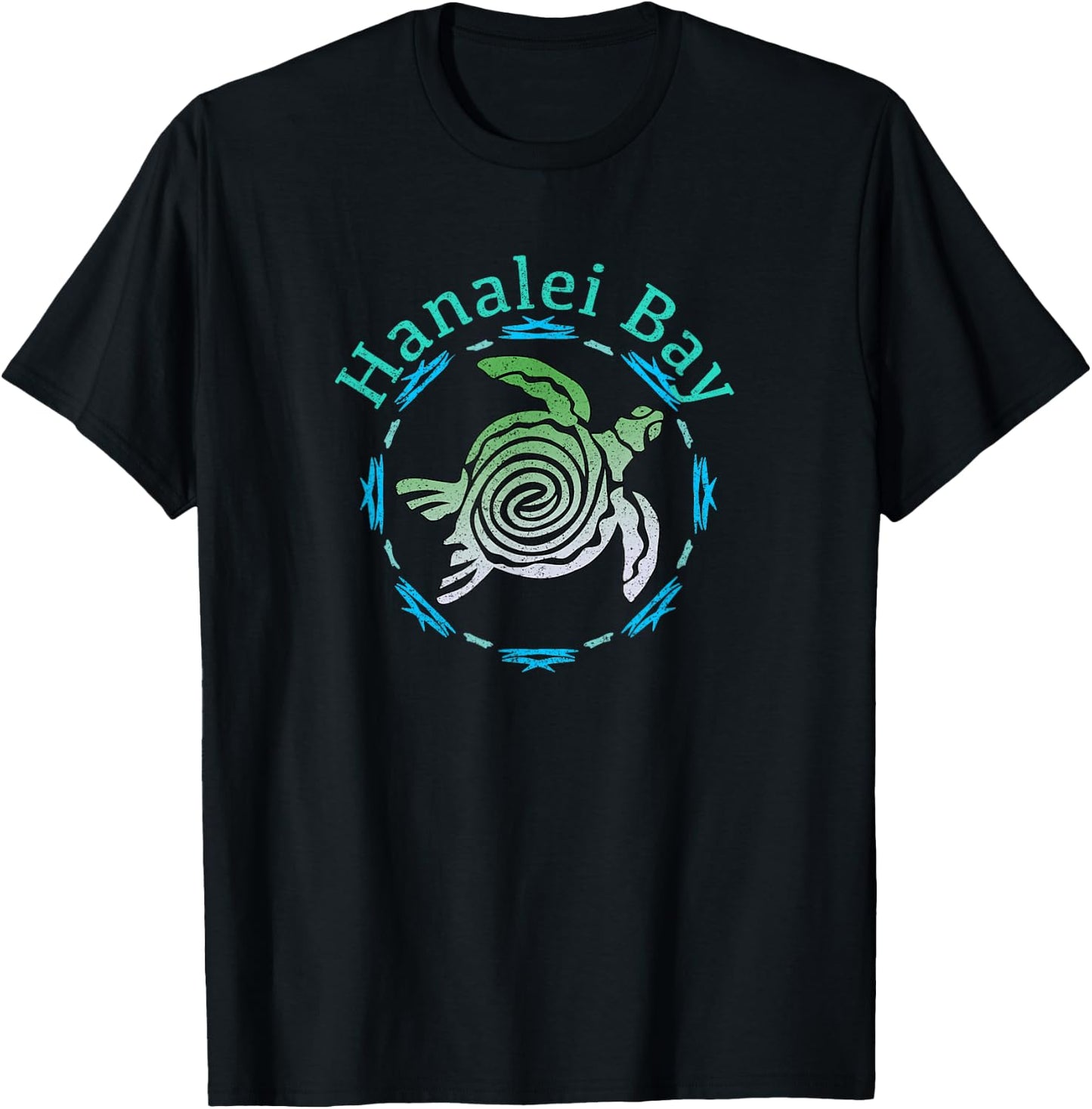 Hanalei Bay Vintage Tribal Turtle Gift T-Shirt - T-Shirt | Black