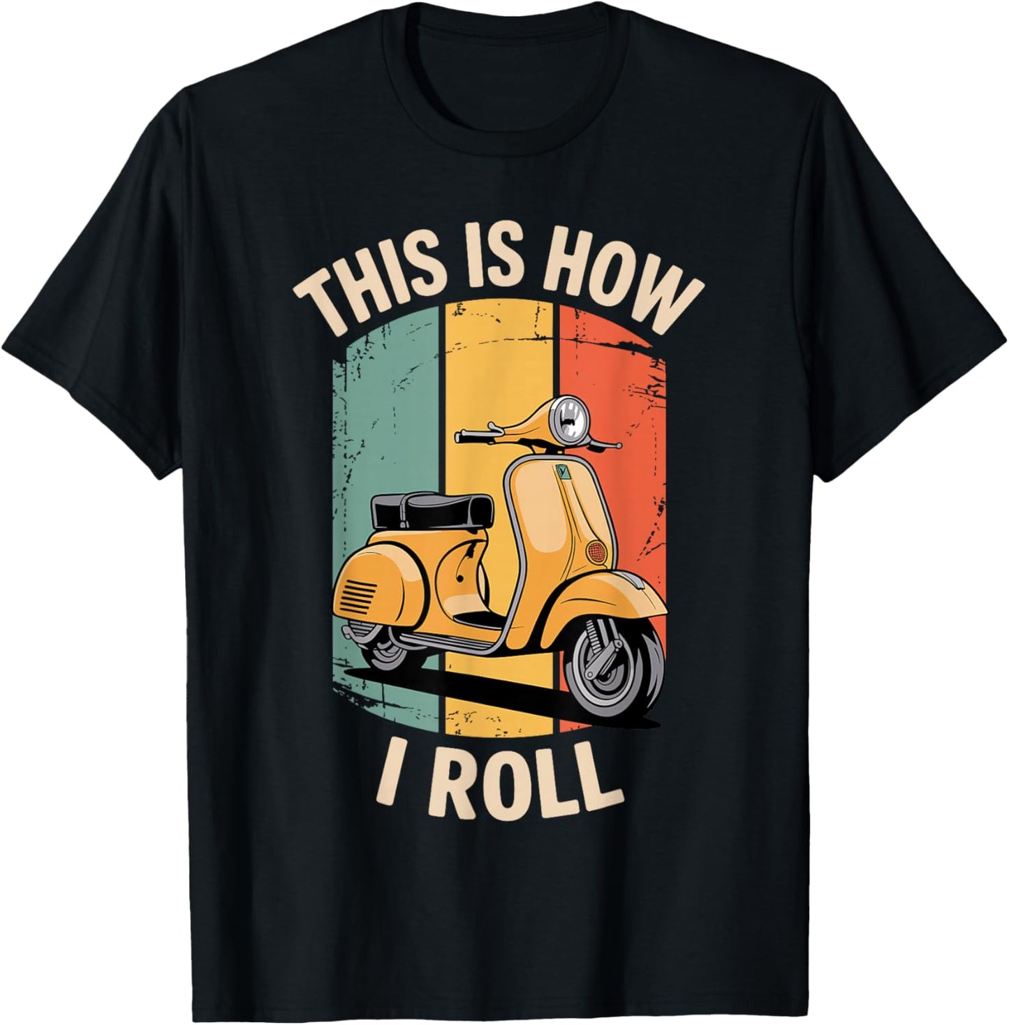 Funny Scooter Design Women Scooter Rider Moped T-Shirt - T-Shirt | Black