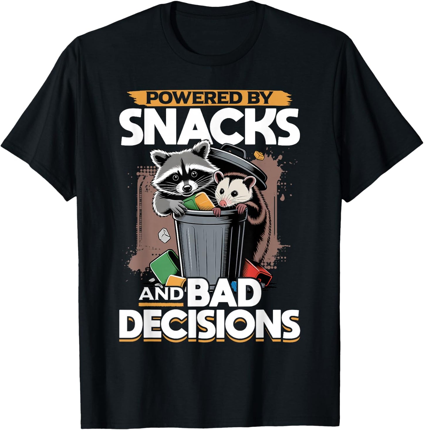 Funny Opossum and Raccoon T-Shirt - T-Shirt | Black