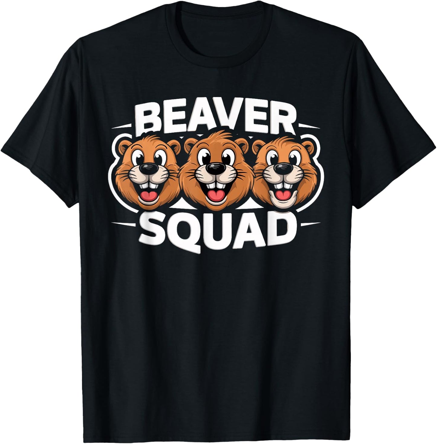 Beaver Squad for Beaver Lover Shirt | Cool Beaver T-Shirt - T-Shirt | Black