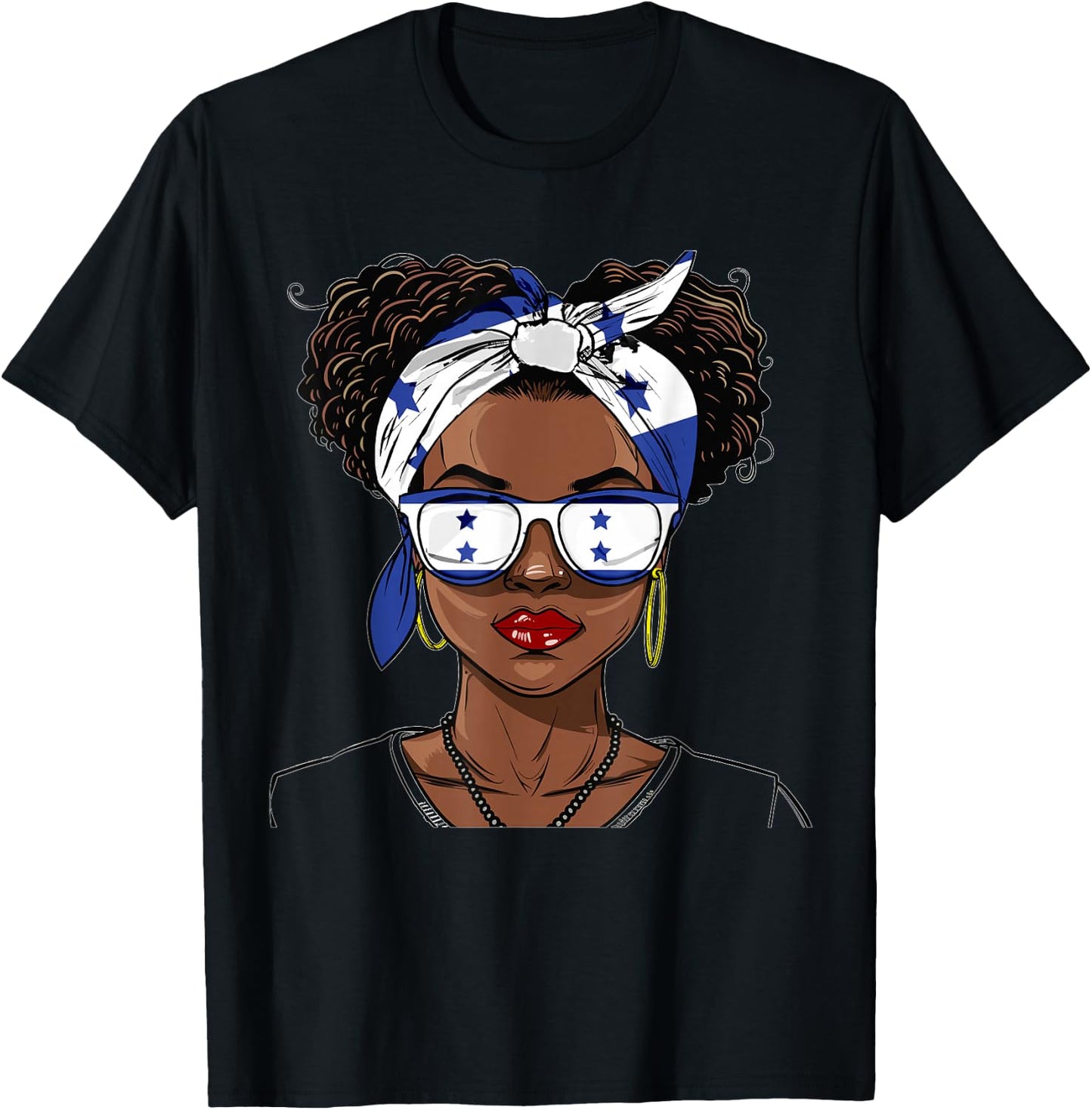 Honduras Flag Outfit for Woman Uniform Souvenirs Honduran T-Shirt - T-Shirt | Black