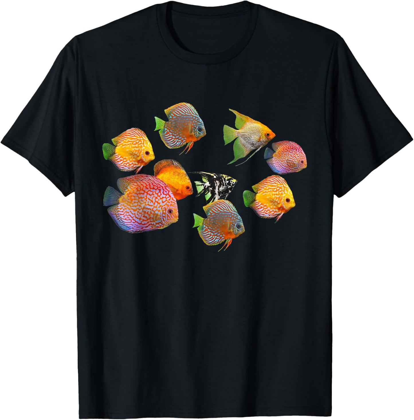 Discus Fish Underwater Sea Funny Ocean Fishes Shirt T-Shirt - T-Shirt | Black
