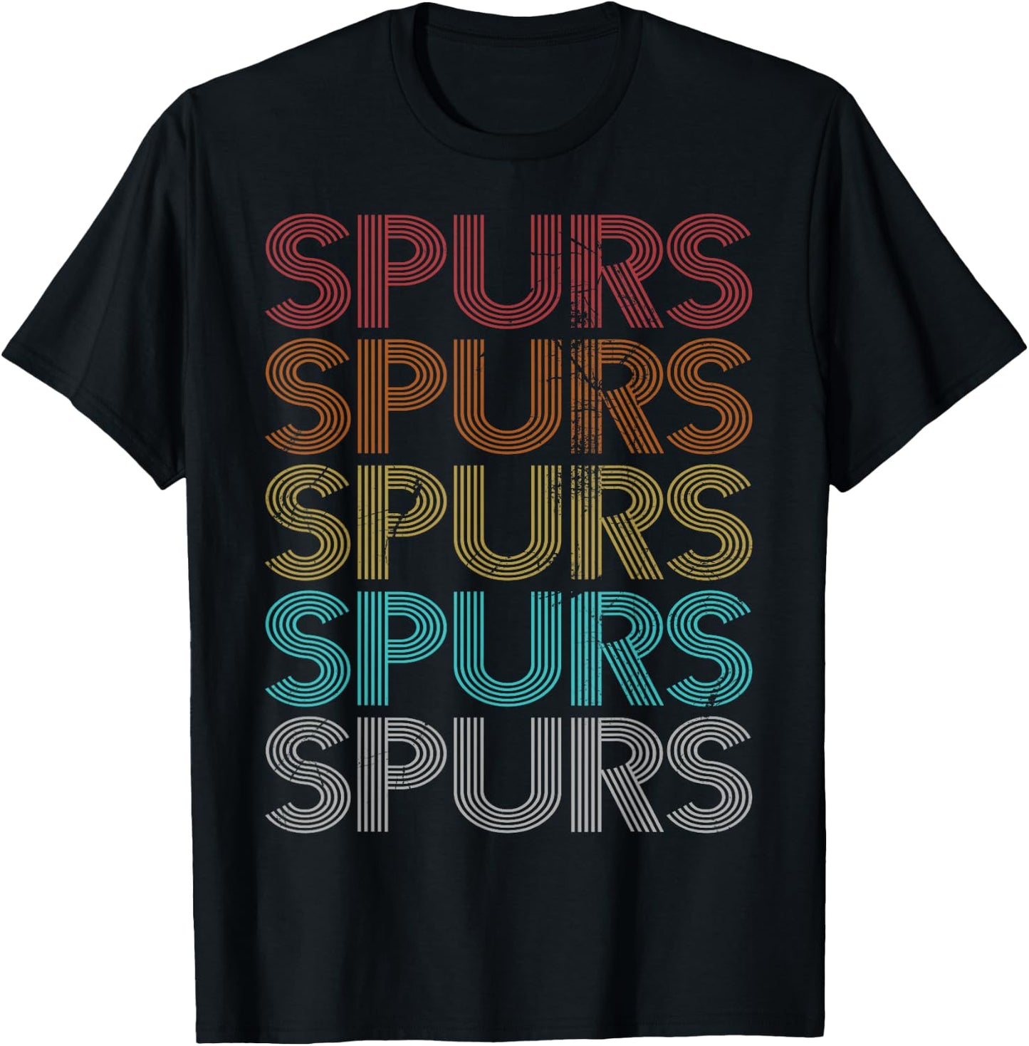 Retro Vintage Spurs T-Shirt - T-Shirt | Black