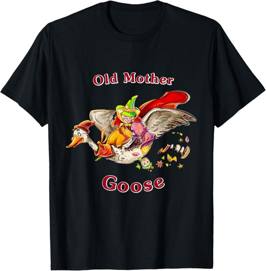 Old Mother Goose T-Shirt - T-Shirt | Black