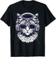 DJ Cat Techno Music Headphones Beatmaker Cat Music DJ EDM T-Shirt - T-Shirt | Black