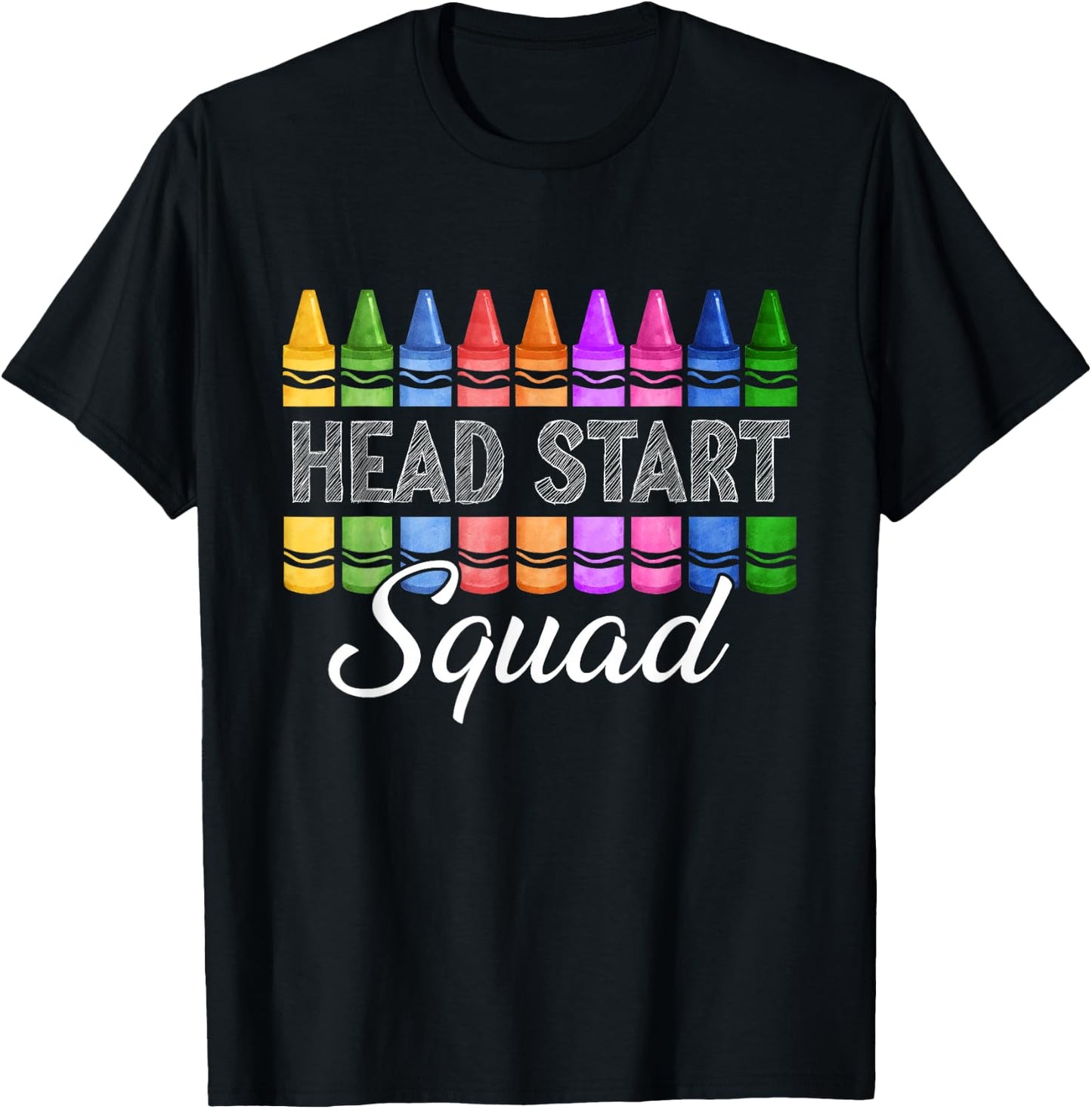 First Day Head Start Squad Head Start Teacher Boys Girls T-Shirt - T-Shirt | Black
