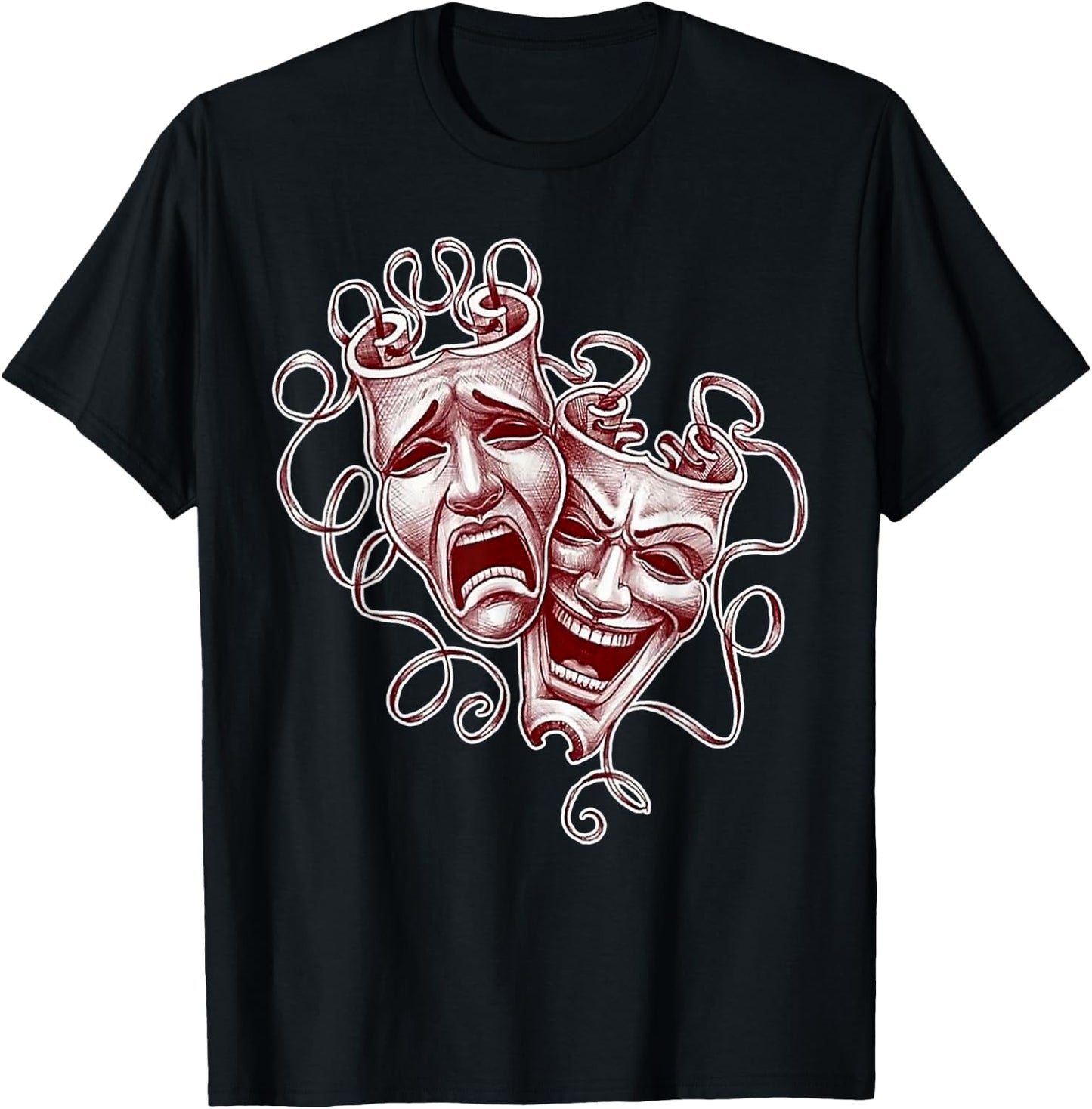 Urban Empyre Laugh Now Cry Later Chicano Tattoo Flash , Small, Black T-Shirt - T-Shirt | Black